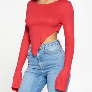 CUTE SOLID COLOR CROP TOP